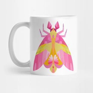 Geometric Pink Maple Moth Insect in Digital Mug